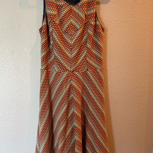 Anthropologie Dresses & Skirts - Anthropologie Eva Franco Sleeveless Striped Geometric Fit n’ Flare Dress Sz 8